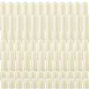 MTLEE Set of 72 Ivory Pillar Candles 2 x 3, 2 x 6, 2 x 8 Inch Smokeless and Dripless Unscented Large Candles Long Clean Burning Rustic Pillar Candle for Wedding Dinner Home Decor