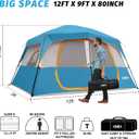 UNP Camping Tent 8 Person, Waterproof Windproof Family Tent with Rainfly Easy Set up-Portable Dome Tents for Camping 