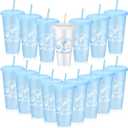 Qinyoung 16 Pcs Last Toast on The Coast Bachelorette Cups 24 oz Last Toast on The Coast Party Cups Bachelorette Plastic Tumblers with Lids and Straws for Bride Bridesmaid Party Supplies Favors Gifts