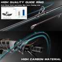 Sougayilang Baitcaster Combo, 2-Piece M/MH 30+24Ton Graphite Rod, 7.0:1 Gear Ratio, 11+1 Bearings Reels for Inshore Bass, Trout, Walleye, Catfish (One Pack)