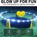GOOX Outdoor Beach Ball Games with Carrying Bag, 3 Balls, Net and Strip Light (ONLY for Light Up Set)- Roundnet Game Set for Family - Played Outdoors, Indoors, Beach, Lawn, Yard and Park, Large