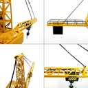 KNACKTOYZ 6 Channel Remote Control Crane Toy for Kids - 50.4 inch RC Tower Crane with LED Lights & Sounds, 680 Rotation Lift Construction Vehicles, Excavator Toy for Ages 4,5,6,7,8 Boys & Girls