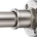 BRIOFOX Industrial Shower Curtain Rod - 2-in-1 Design Tension Curtain Rod - Never Rust Non-Slip 43 to 72 Inch 304 Stainless Steel, Brushed Nickel Window Curtain Rod