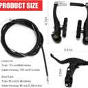 UOIENRT Complete Bike Brake Set Includes Callipers Levers Cables Black, Bicycle Front and Rear Brake Cable, Aluminum Alloy Brake Handlebars and V Bike Brake Kit