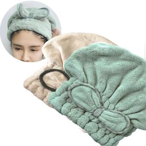 Jseng [New Upgrade] Microfiber Hair Drying Towel Cap, Extrame Soft & Ultra Absorbent, Fast Drying Hair Shower Cap for Girls and Women, Icegreen+white