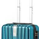 Hanke 14 Inch Underseat Carry On Luggage with Wheels Hard Shell Suitcases Carry On Bag Lightweight Small Mini Suitcase Tsa Luggage for Travel. Caribbean Blue