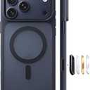 TORRAS Stronger Magnetic & Shockproof for iPhone 17 Pro Max Case, Fit for MagSafe, Military Grade Drop Protection, Camera Control, DIY Button, Slim for iPhone 17 Pro Max Case Translucent Black