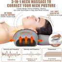 Pillow Neck Massager Hump: Fisiorest 3-in-1 Neck Massager Pillow for Neck Shoulder Pain Relief, Heated Neck Massager Pillows with Heating,Traction,Vibrating Function, Callixe Thera Pillow