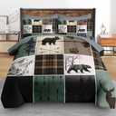 Full Comforter Set with Sheets, 7 Pieces Wildlife Hunting Bedding