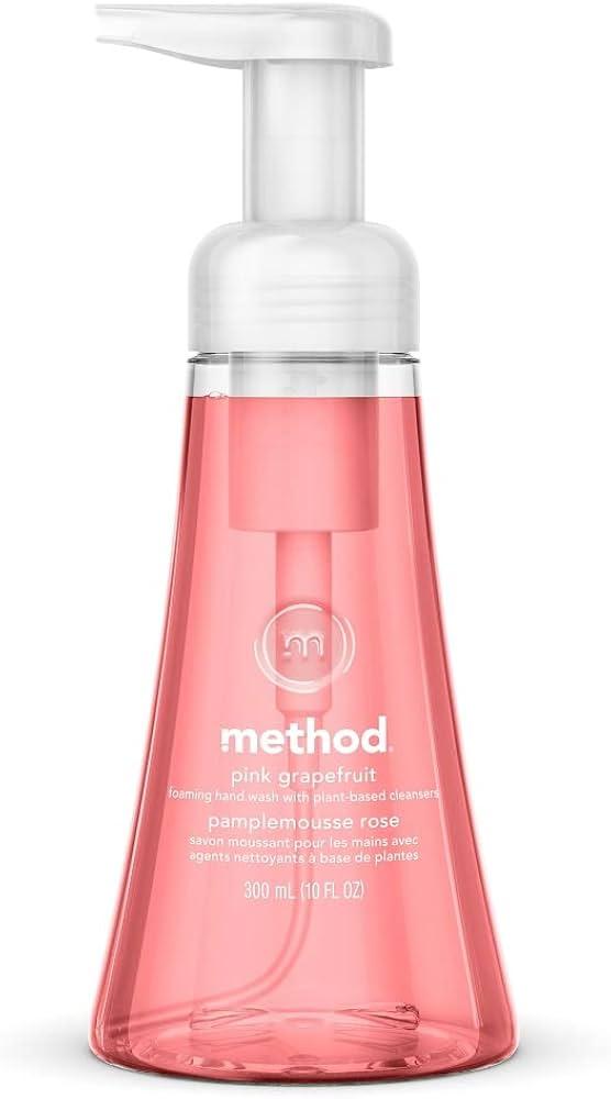 Method Foaming Hand Soap, Pink Grapefruit, 10 Fl Oz, Biodegradable Formula, (Pack of 2)