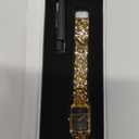 JIANDUN Classic Vintage Square Gold Tone Women Bracelet Watch with Adjustable Band, Water-Resistant