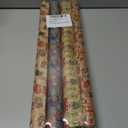 Aimyoo Kraft Christmas Wrapping Paper Set, Vintage Kids Xmas Gift Wrap Paper Rolls, Stockings Candy Canes Santa Deers Snowman Skating Shoes Designs,17 in x 16 ft per Roll