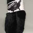 LACDL Fuzzy Winter Steering Wheel Covers for Women, Warm Cute Fluffy Car Wheel Cover for F150 Truck Jeep, Super Soft Furry Auto Plush Car Handle Cover for Cold Weather, Black, 15-16 inch, Large Size