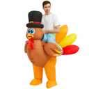 KOOY Thanksgiving Inflatable Turkey Costume for Adult, Thanksgiving Party Funny Turkey Suit Blow up Trukey Costumes, Christmas Costume Size: L