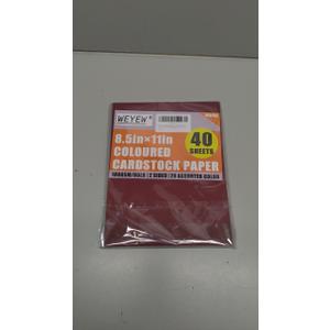 Weyew 8.5 x 11 in, 40 sheets Colored Cardstock Paper