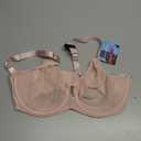 Curvy Couture Womens Sexy Sheer Mesh Plus Size Full Coverage Bra, Blushing Rose, 34DD