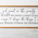 LuZhiQiang God Grant Me Prayer Wall Decor Christian Serenity Prayer Sign 40"X15" God Jesus Catholic Prayer Bible Verse Inspirational Quotes for Living Room Bedroom Office Large Hanging Art (Wood)
