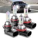SHENKENUO Fit for Dodge Charger (2011-2014) Halogen Headlight Bulb,9005 High Beam + H11 Low Beam Combo - High Performance Headlight Bulbs Combo,Plug-n-Play (Contains 4 Bulbs)