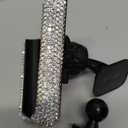 SUNCARACCL Bling Car Phone Holder Mini Dash Air Vent Automatic Phone Mount Universal 360Adjustable Crystal for Women and Girls (White)