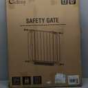 34" Extra Tall Baby Gate for Stairs, Auto Close Stroller Friendly Dog Gate Indoor for Doorways, Pressure Mounted 29"-45" Wide Baby Gate, Easy Walk Through Gate for Children & Pets, White