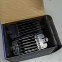 Clipper Guards Set 10 12 14 16 18 20 Compatible with Wahl Clippers, 6pcs Extra Long Clipper Guides Replacement - 2.5", 2.25", 2", 1.75", 1.5", 1.25" Hair Guard Clipper, Black Clipper Guards for Wahl