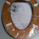 Angel Shield Wood Toilet Seat Elongated with Soft Close,Easy Clean,Quick-Release Hinges(Elongated,Wood)