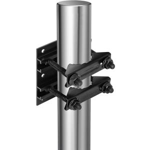1 Pack 2.67" Pole Mounting Kit, Mast Mount Brackets for Outside Antenna, Street Sign Mounting Hardware for Light Poles, Outdoor Security Camera Bracket, Side Mount Flag Pole Holder L