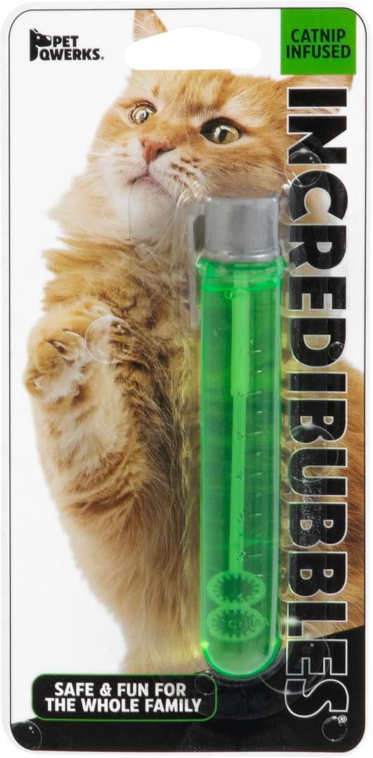 3 x Pet Qwerks Incredibubbles Interactive Cat Toys - Long Lasting Edible Bubbles for Cats - Catnip Flavor - 20 ML