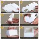 White Bakery Boxes with Window (30pcs) 4x4x2.5 Inches - Small 4 Inch Cake Treat Cookie Macaron Dessert Pastry Donut Cupcake Mini 4x4 Gold Gift Box - Empaques Cajas Para Postres 4 x 4