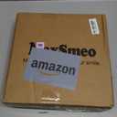 MaxSmeo Drink Table, Small Side Table for Small Spaces, Modern Round End Table with Fluted Wood Leg, Rustic Brown