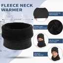 Winter Beanie Hat Scarf Touchscreen Gloves Set for Men and Women, Beanie Gloves Neck Warmer Set with Warm Knit Fleece Lined (Black)