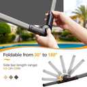HOMEDEMO Manual Retractable Awning 79"x118" Foldable Side Bar 30-180,Outdoor Patio Awning Height Adjustable 82-118in Retractable Awning UV 50+ Protection,NO Drilling Awings for Backyard (Dark Gray)