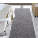 Luxury Bathroom Rug Shaggy Bath Mat 24 x 60 Inch, Washable Non Slip Bath Rugs for Bathroom Shower, Soft Plush Chenille Absorbent Carpets Mats, Gray