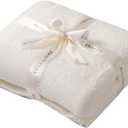 bearberry Super Soft Fluffy Throw Blanket Lightweight Cozy Warm Throw Blankets for Couch Bed Sofa All Season(Cream, 50x60)