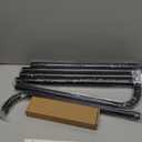 Black Curtain Rods for Windows 48-90Inch(4-7.5ft) Heavy Duty Wrap Around Blackout Curtain Rods,Adjustable Room Darkening Drapery Rod for Bedroom, Living Room, Sliding Door & Outdoor Patio