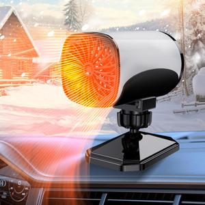 Portable 12V Car Heater, 2 in1 Fast Heating and Cooling Fan for Car Windshield Defogger Defroster, Plug-in Cigaerte Lighter Suitable for Vehicles Cars SUV (TYBS130)