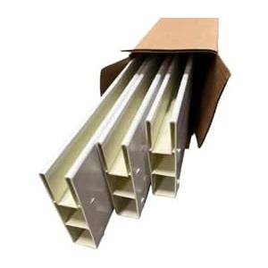 Vinyl Fence Warehouse - 8ft Vinyl Pocket Rails for Privacy Fence (3, White)