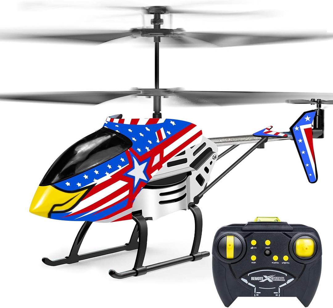 Remote Control Helicopter, Rc Helicopter Toys for Boys Age 8 9 10 11 12+ Year Old Birthday Gifts, Flying Toys 2.4GHz 3.5 Channel Remote Helicopter with Gyro & LED Light for Beginner Kids Adults Indoor