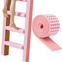 Bunk Bed Ladder Pads, Self-Adhesive Bunk Bed Ladder Cover, Bunk Bed Step Foam Padding, Ladder Step Pads Loft Bed, Soft Extra-Wide Edge Protector, Furniture 16.4 Ft Pink (500cmX8cmX0.8cm)