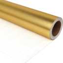 LDGOOAEL Mini Short Small Christmas Wrapping Paper Roll (17 inches X 32.8 feet) - Matte Gold for Holiday, Birthday, Wedding, Baby Shower