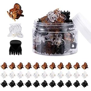 YOHAMA 36 Pcs Durable Mini Hair Claw Clips, Great for Design Kids and Adult Hairstyles, Decroation Buns, Pining Bangs, Strong Grip, Multifunction Clamp Clips.(3 Colors)