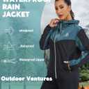 LAZAWG Rain Jacket Women Lightweight Rain Coat with Hood Waterproof Breathable for Summer Spring Travel Outdoor (Black, XL)