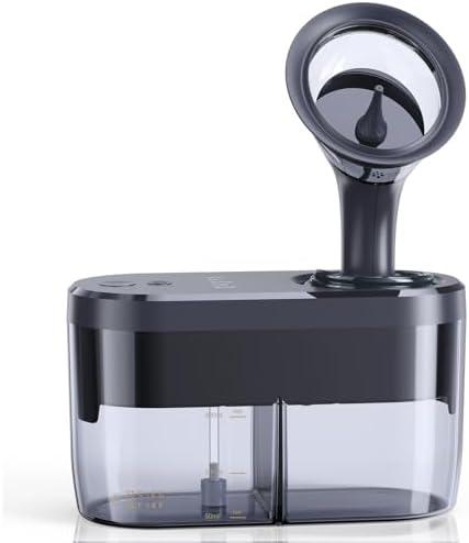 KAUGIC Water Powered Ear Cleaner, Electric Ear Wax Removal Kit, Ear Irrigation Kit with Sewage System and 4 Clean Mode, Safe and Effective Ear Flushing Kit for Adults with 3 Ear Tips - Black