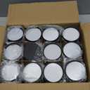 12 Pack, 8 OZ Dark Amber Candle Jars for Making Candle - Thick Glass Jars with 12 Metal & 12 Plastic Lids - Empty Round Food Storage Containers, Canning Jar For Spice, Liquid, Sample - Food Grade