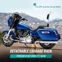 MoKitDora Touring Luggage Rack Rear Grab Handles Bracket for 2009-Later Harley Road Glide Road King Street Glide Electra Glide, Chrome