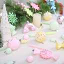 RoseCraft Christmas Ball Ornaments Set, 45 Pack Macaroon Colorful Pastel Candy Shatterproof Christmas Tree Hanging Candyland Decorations, for Home Holiday Xmas Party Decor