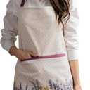 Maison d' Hermine 100% Cotton Apron for women with Pocket Kitchen Chef Apron for Men Cooking Valentines Day Decorations (019 - Fanny Lavender)