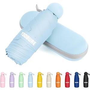 Yoobure Travel Umbrella Portable Compact Umbrellas, Pocket Mini for Purse, Umbrellas for UV Sun & Rain Small for Backpack, Umbrella with Case Folding for Kids Women