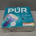 PUR Plus 7-Cup Water Filter Pitcher for Fridge, Cleaner, Great-tasting Water, Dishwasher Safe, Powerful Filtration, Change Light Indicator, LockFit Cap Design, White