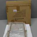 GIFTTROVE Vintage Desk Makeup Mirror, 12" L x 7.9" W Antique Gold Vanity Table Mirror, Metal Framed Rectangular Small Standing Mirrors with Beaded, 360 Adjustable Rotation for Tabletop, Bedroom